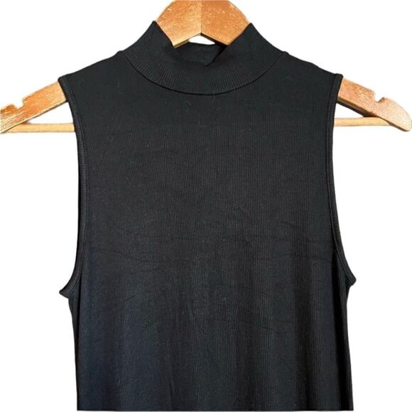 Gap black ribbed sleeveless midi dress - Picture 2 of 8